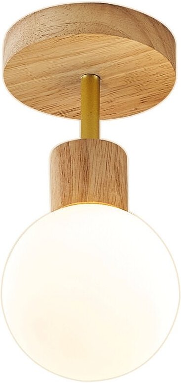 Wottes - Modern Deckenleuchte Holz Deckenlampe Innen Hängelampe E27 Lampenfassung für Flur Studie Küche Büro