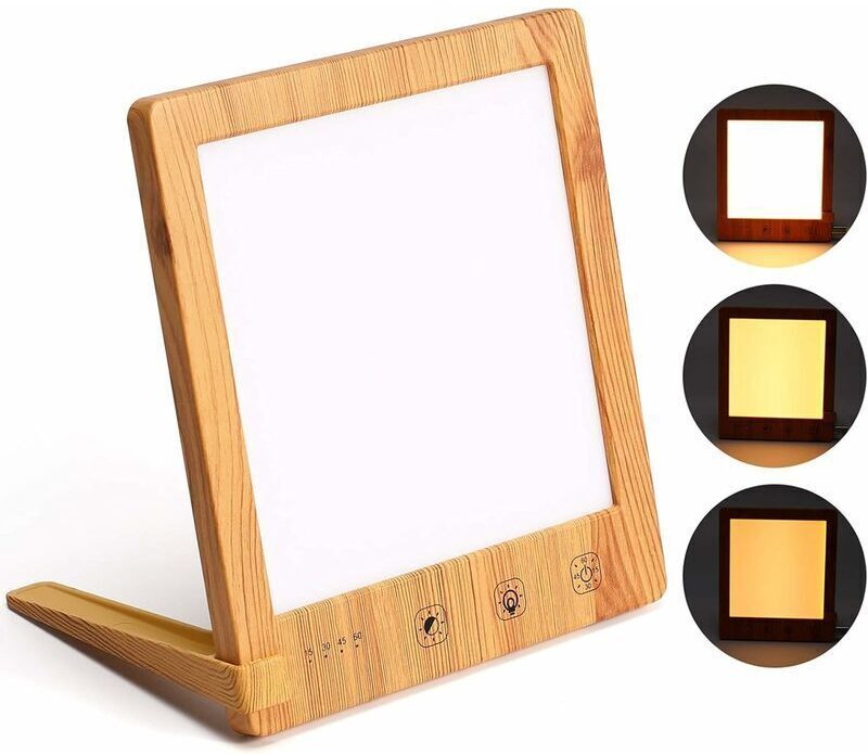 Lichttherapielampe, 10000 Lux LED-Therapielampe, LED-Lampe mit Touch-Steuerung für den Innenbereich, Solar-LED-Lampe für...