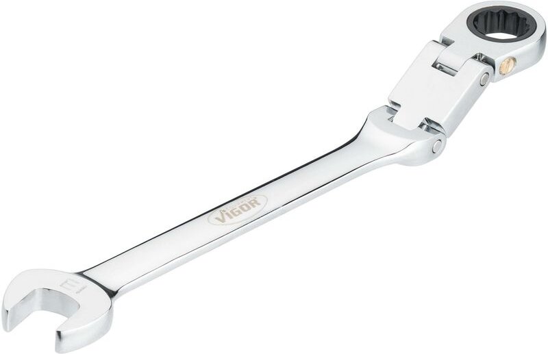 Vigor - Doppelgelenk Ratschen-Ring-Maulschlüssel ∙ V6752-13 ∙ Außen Doppelsechskant Profil, Außen Sechskant Profil ∙ sw ...