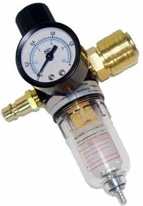 Riduttore di pressione, unità di manutenzione aria compressa, regolatore di pressione da 1/4" con separatore d'acqua e a...