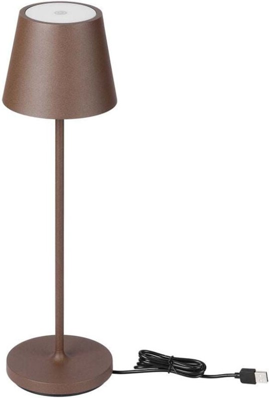 Thumbnail - V-tac - 1,5 w Corten LED-Tischleuchte, kabelloses Laden, Touch-dimmbar, Warmweiß, IP54