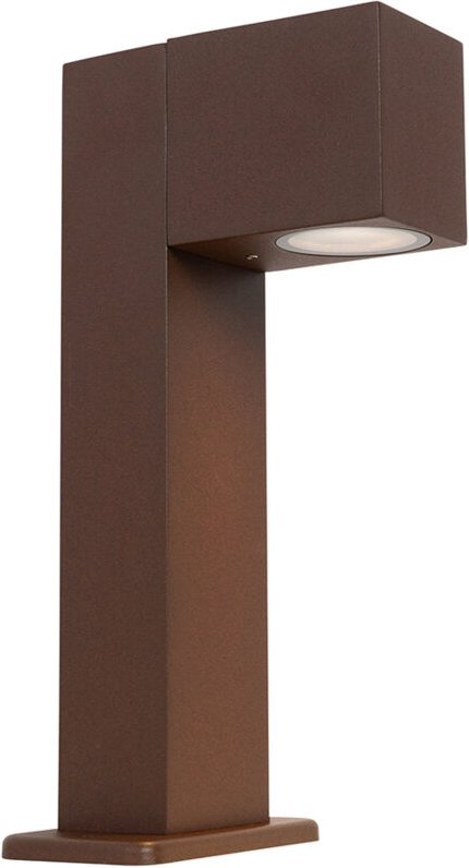 Qazqa - Industrielle stehende Außenlampe rostbraun 30 cm IP44 - Baleno