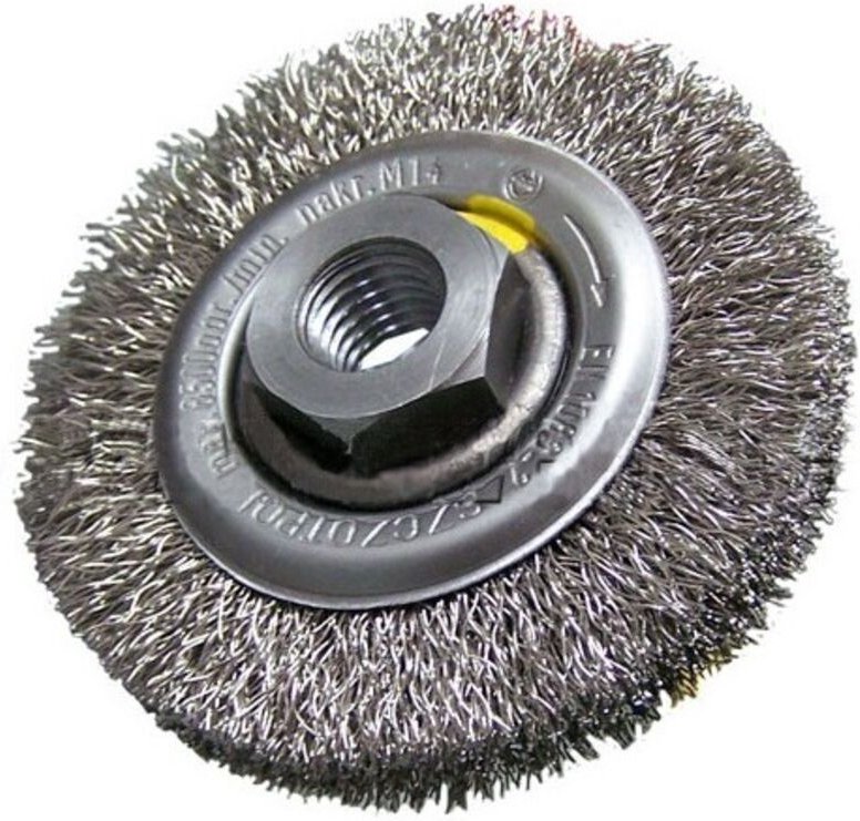 Scheibenbürste Stahldraht M-14, FI120MM - SZ TG 120