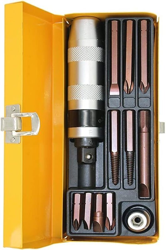 ZVD - 12-teiliger manueller Schlagschraubersatz, Kreuzbits, Sechskantschlitz