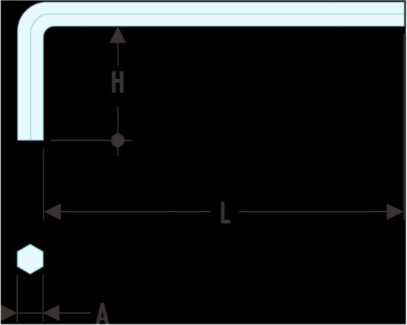 FACOM Winkel-Stiftschlüssel kurz Sechskant 14 mm