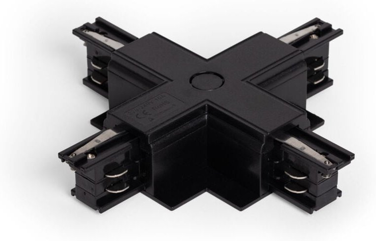 Thumbnail - Ledkia - Verbinder Typ x für 3-Phasenstromschiene Unterputz/ Einbau Aluminium Schwarz