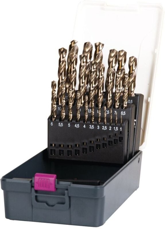 Optimum - Spiralbohrer Satz 25 tlg. hss Cobalt 3201010 135°-Kreuzanschliff