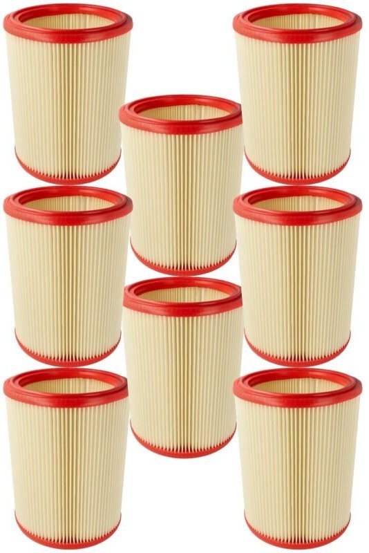 Thumbnail - vhbw 8x Lamellenfilter kompatibel mit Nilfisk - Alto EC 480 E/IH/B1, EC 480-SW/B1, 30063, EC 480, EC 380-SW/B1 Handstaub...