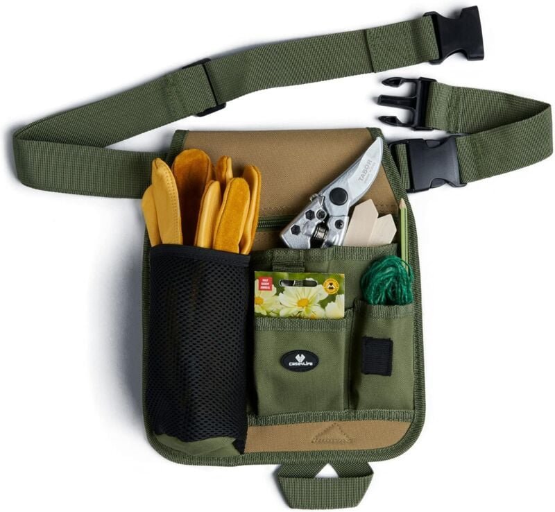 Thumbnail - Gartenwerkzeug-Gürteltasche – verstellbare Werkzeug-Gürteltasche für Tischler, Gärtner, Bauarbeiter und Holzarbeiter – U...