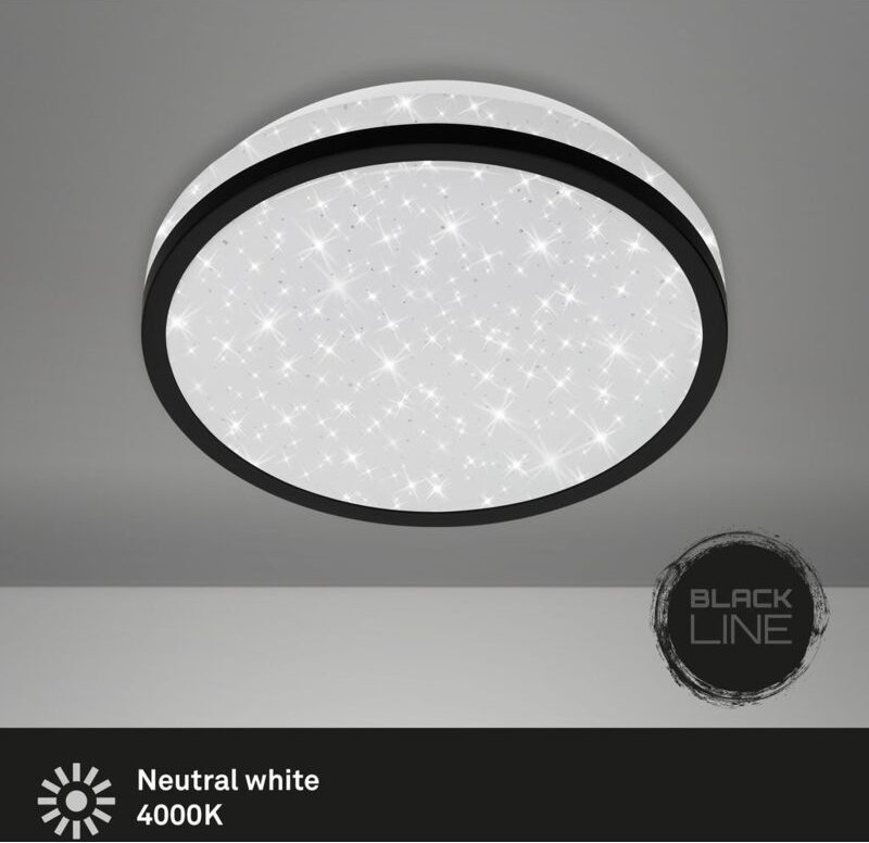 Thumbnail - Briloner - led Deckenleuchte Deckenlampe Sternenhimmel 24W schwarz Ø21,7cm 4000K