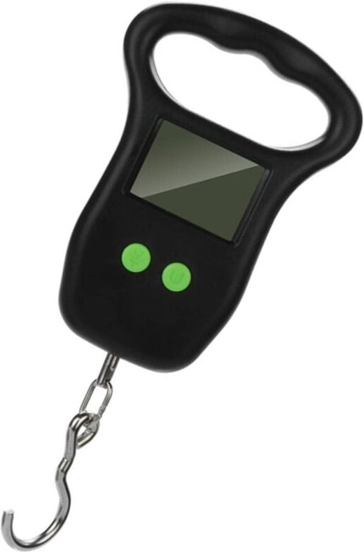 Jusch - Tragbare Waage, Gepäckwaage mit Haken, Küchenwaage, Hängewaage, Flüssigkristallanzeige