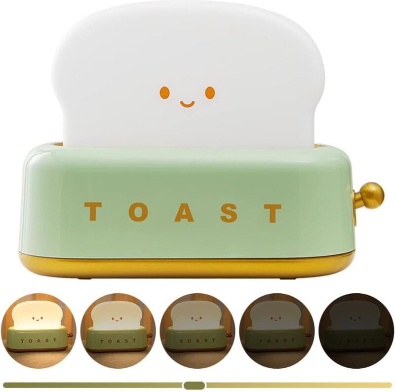 Kcvv - Nachtlicht für Kinder, LED-Toaster-Nachttischlampe, wiederaufladbares Baby-Nachtlicht über usb, dimmbares Baby-Na...