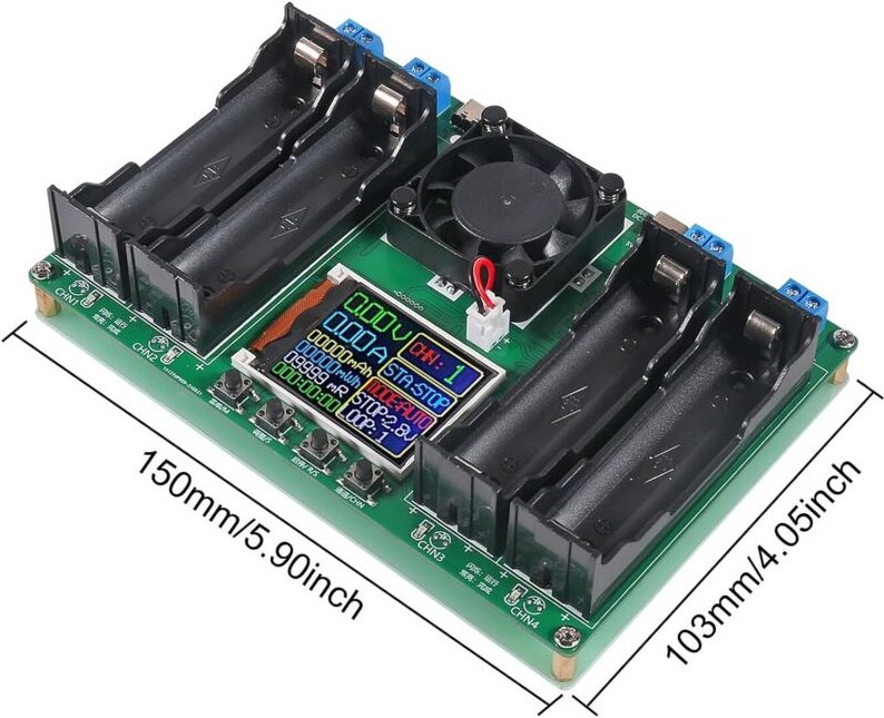 1 Stück Lithium-Batteriekapazitätstester-Modul 18650 mAh MWh Digitales Batterieleistungsdetektor-Modul 18650 Typ-C Batte...