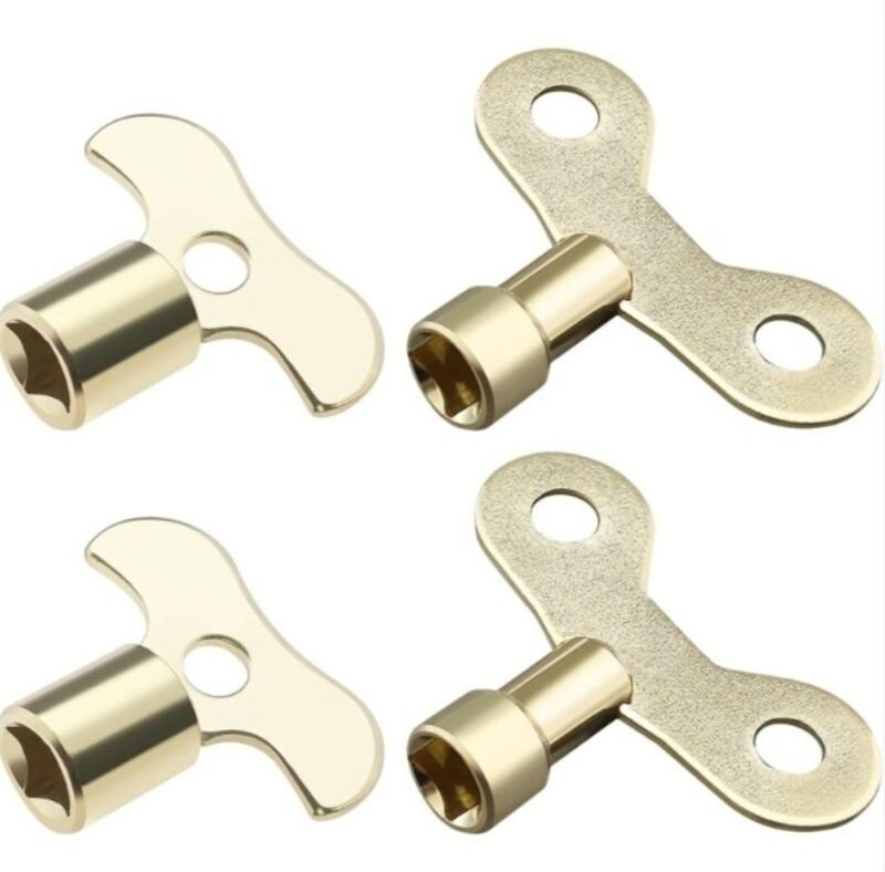 4-teiliges Set: Wasserhahnschlüssel, Heizkörperventilschlüssel (6 mm, 7 mm Vierkantöffnung), Wasserhahn- und Schaltersch...