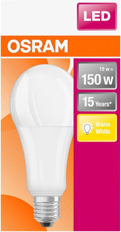 OSRAM HOMELIGHTING 4058075245976 LED EEK E (A - G) E27 Glühlampenform 19 W = 150 W Warmweiß (Ø x L)