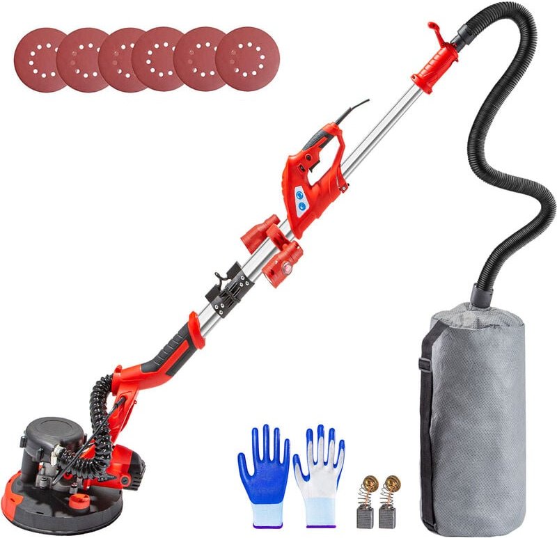 Exzenterschleifer 225 mm, Schleifmaschine Werkzeug 710W, Schleifmaschine 800-1750 u / min 3m Netzkabel mit LED-Leuchtban...