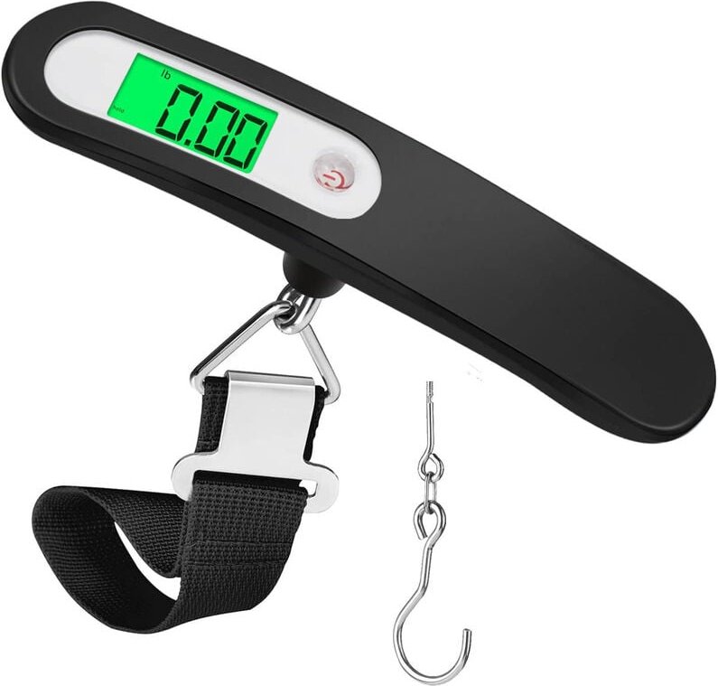 Thumbnail - Kinsi - Elektronische Gepäckwaage, tragbare Reisekofferwaage, Temperaturmessfunktion, Tarafunktion max 50 kg/110 lb für ...