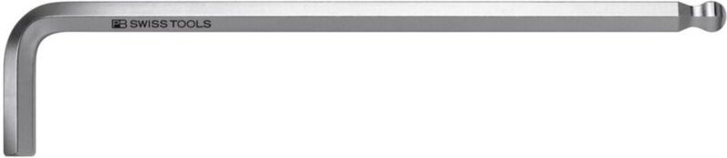 Pb Swiss Tools - Sechskant-Winkelschraubendreher, lang, verchromt, 6 mm, 191 x 34 mm