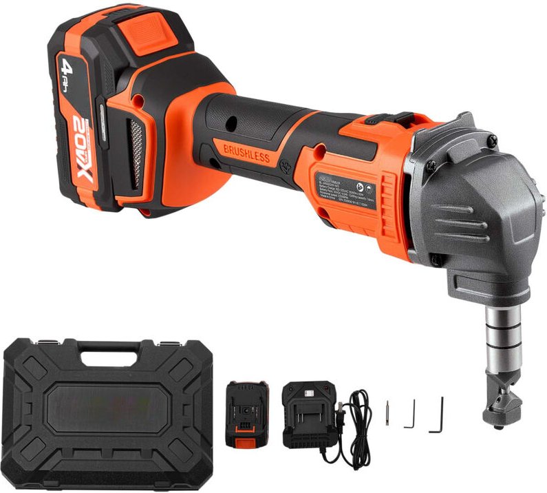 Mophorn Kabelloser Metallknabber mit Akku (4000 mAh), Blechschneider mit leistungsstarkem bürstenlosem Motor (2200 U/min...