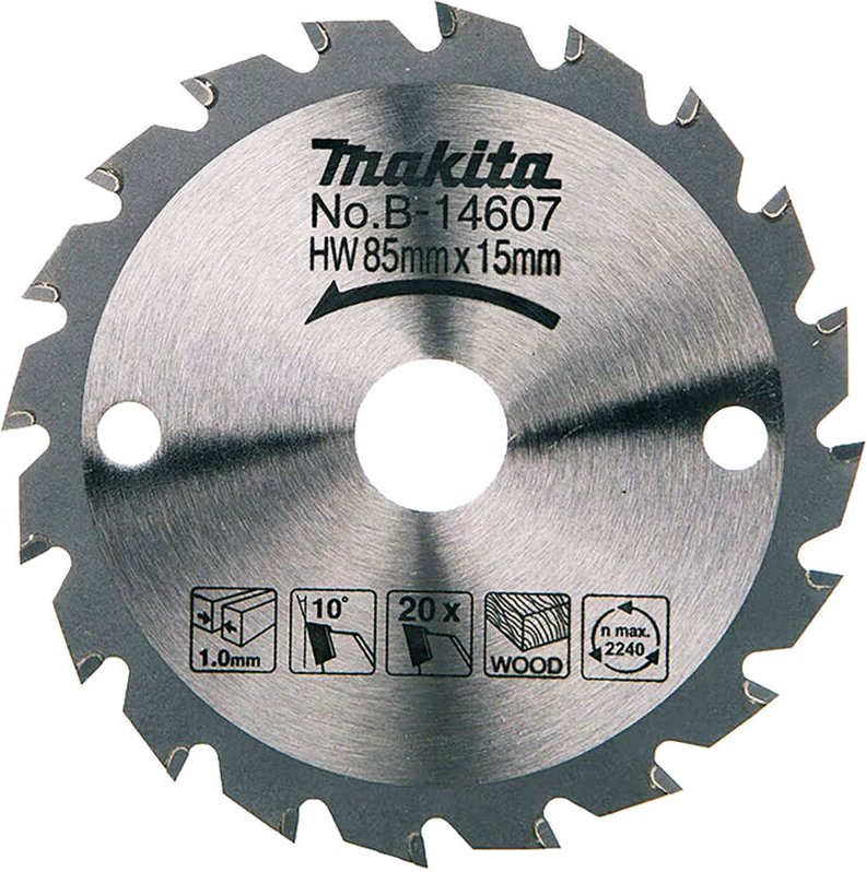 B-14607 Standard-Kreissägeblatt tct 85x15mm 20T Holz - Makita