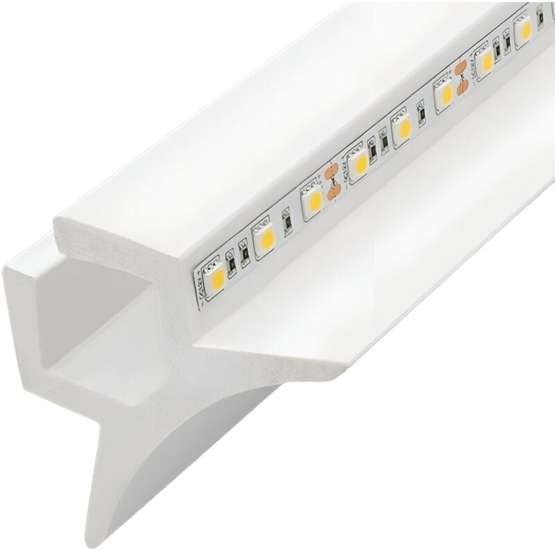 Thumbnail - Sockelleiste für 2 LED-Streifen 2m Bogen Weiß