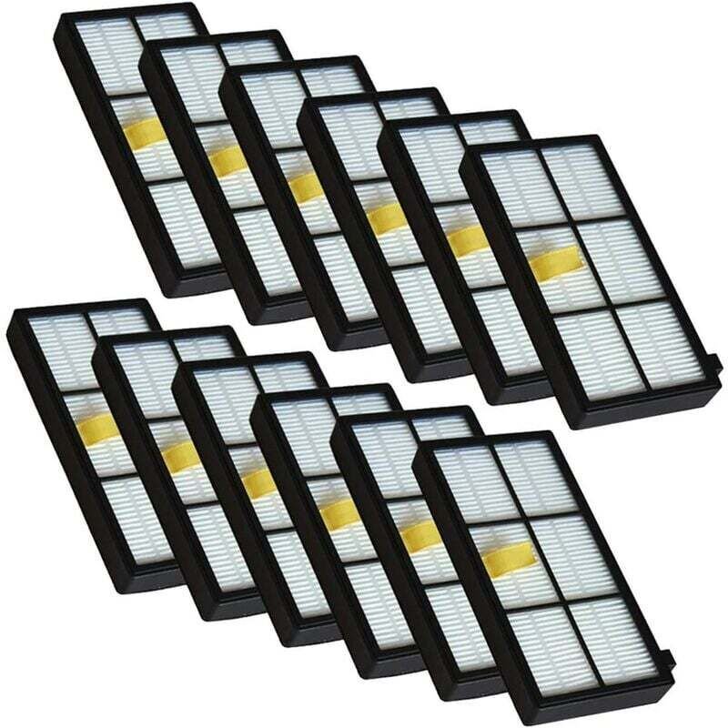 Packung mit 12 Haufenfiltern für iRobot Roomba 800 900 Serie 870 880 980,40 g - Ahlsen