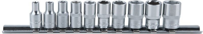 1/4" Sechskant-Stecknuss-Satz, 10-tlg 4-13mm