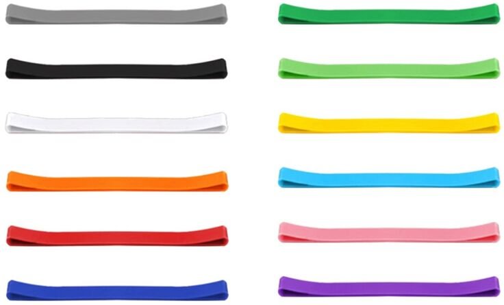 12 StüCk StrandtuchbäNder, Elastischer Strandtuchhalter, Stuhlklammern, Mehrfarbige HandtuchbäNder für StrandköRbe, Bade...