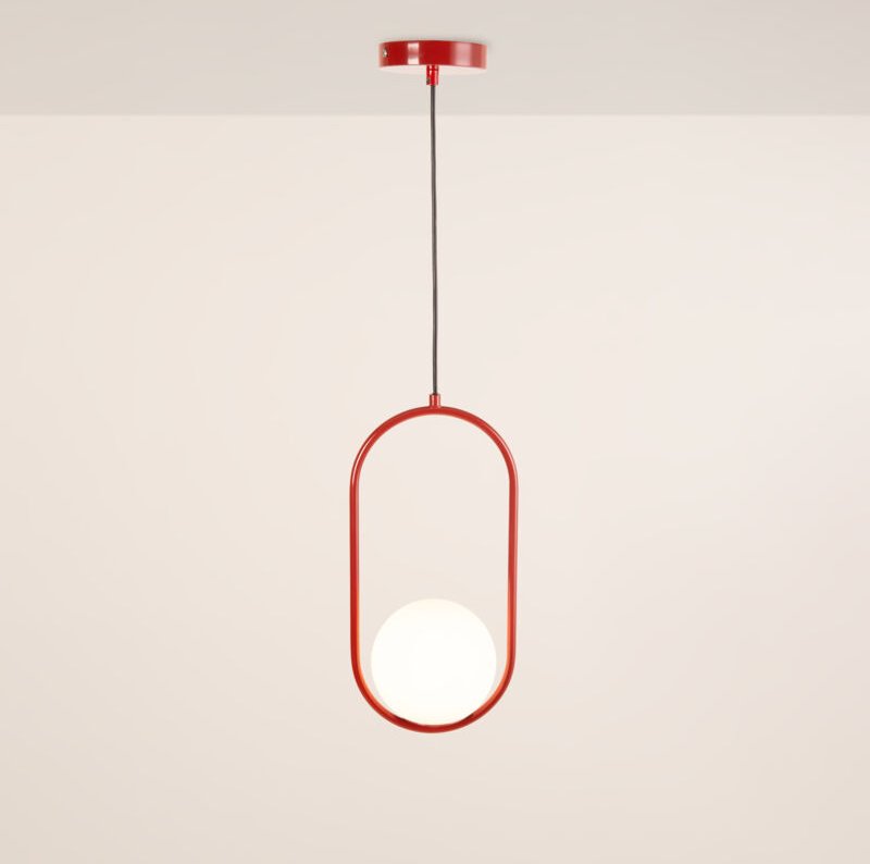 Glaskugel-Pendelleuchte „JOHN“ - E27 - Ø 15cm