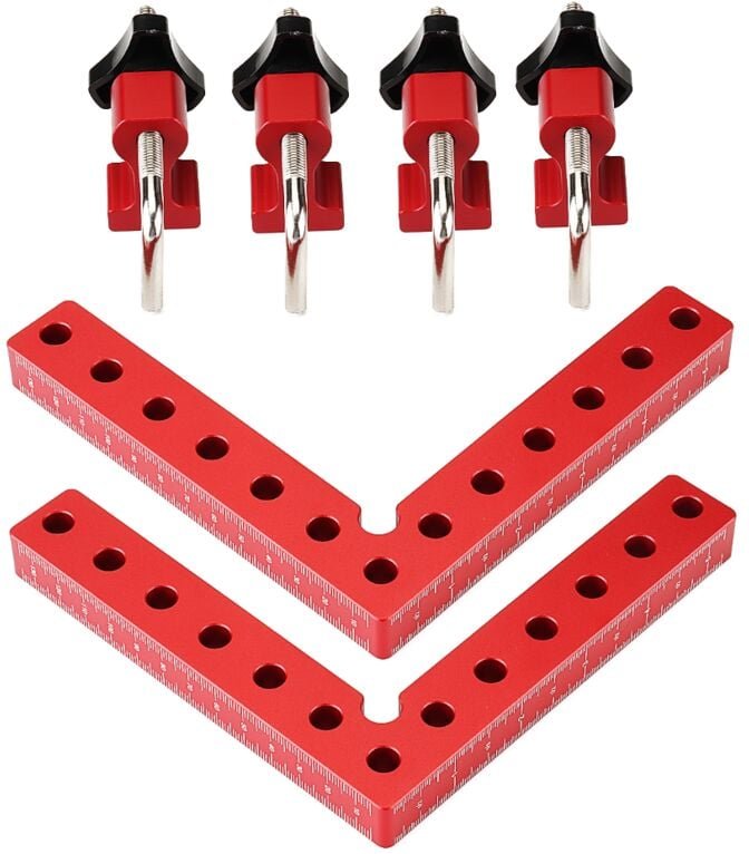 2 stücke Holzbearbeitungswerkzeug L-Form Fixture Board Positionierungsplatte Quadratisches Lineal 120 mm