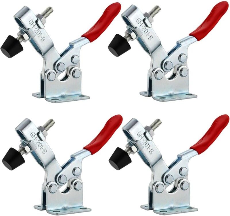 Thumbnail - 4-teilige Kniehebelklemme Horizontale Kniehebelklemme GH-201-B Klemme Schnellspanner Kapazität 90 kg 198 lbs Horizontale...