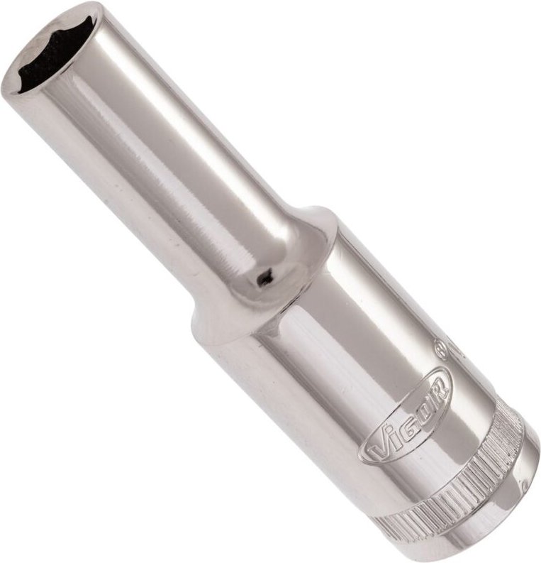 Vigor - Sechskant Steckschlüsseleinsatz ∙ lang ∙ V2579N ∙ 1/2 Zoll (12,5 mm) Vierkant hohl ∙ Außen Sechskant Profil ∙ sw...