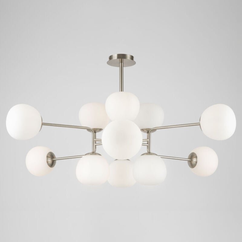 Erich Globe Deckenpendel Nickel, 12 Licht, E14