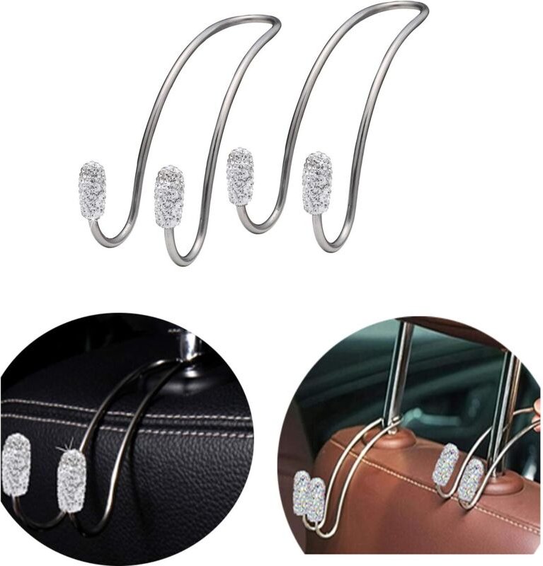 Stück Autohaken, universelle Kopfstützenhaken zur Aufbewahrung, universelle Rücksitz-Aufbewahrungshaken für LKW und SUV....