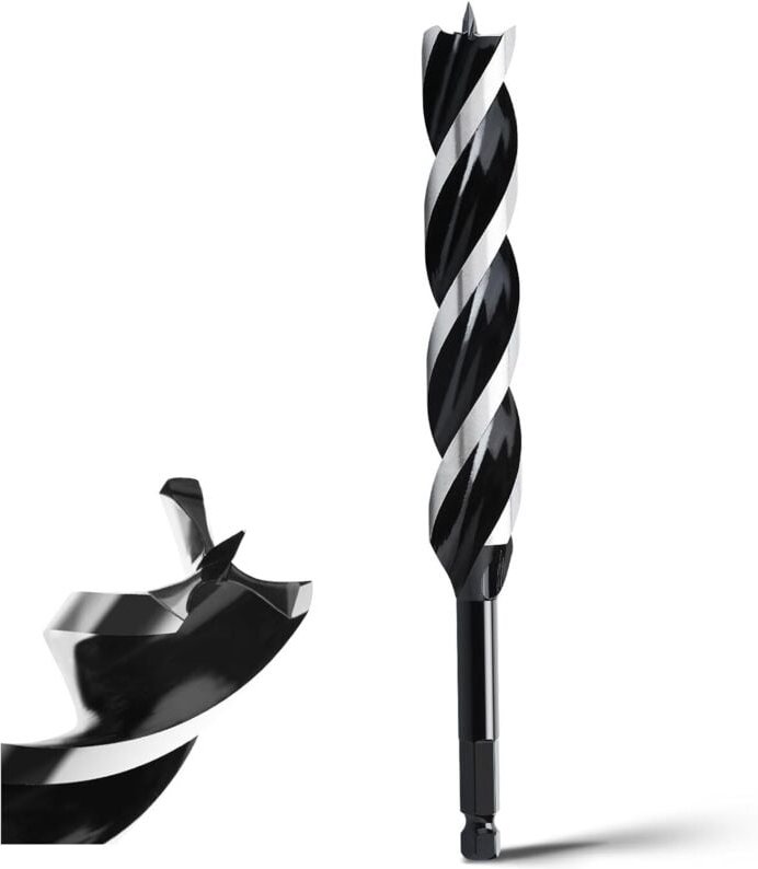 Foret à bois hélicoïdal 20 x 230 mm,bois tendre et dur, avec pointe de centrage et tige E 9.5, 1 pièce