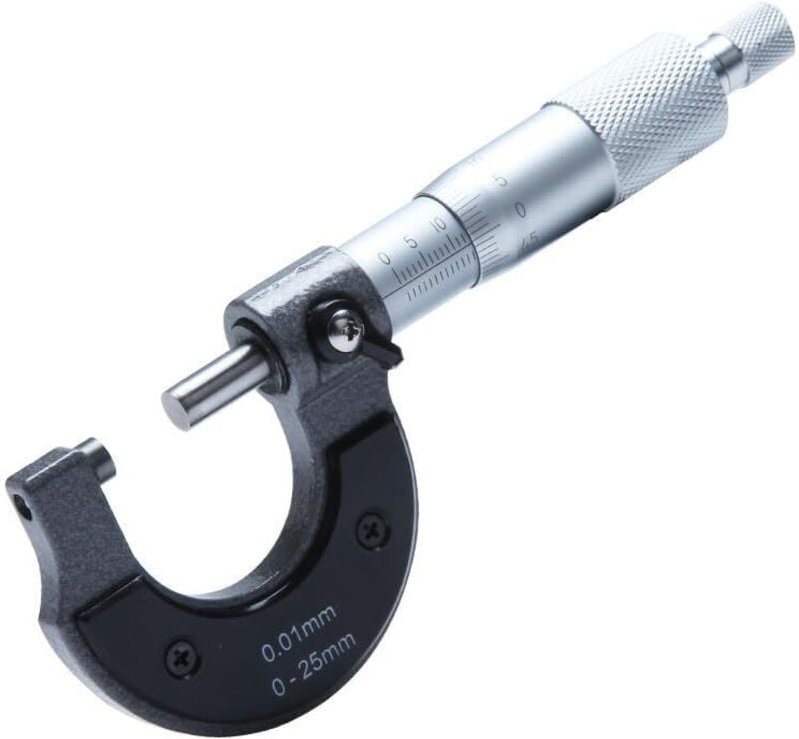 Bluedeer - Bügelmessschraube 0-25 mm Mikrometerschraube Mikrometer 0,01 mm Auflösung Mikrometer Spirale metrisch Außenbr...