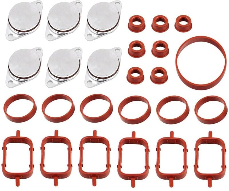 Thumbnail - 6x33mm Ansaugkrümmerdichtung Ansaugklappen-Löschkit 11612245439 Für E87 E46 E90 E91 E92 E93 E39 E60 E83 E53