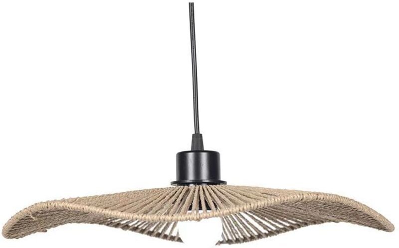 KZQ - Kabel und Schalter, Kronleuchterkabel aus Hanfseil, Vintage-Pendelleuchtenkabel mit Lampenschirm, Industrielle Hän...