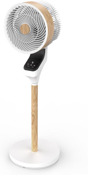 Bodenventilator bizancio weiß/buche 50w 3 Geschwindigkeiten 95x30x30 oszillierend, taktiles Display, Fernbedienung, Time...