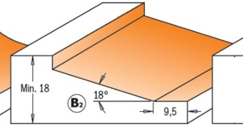 890.505.11 Horizontaler Türfräser C/cusc.hm S=12.7 D=89x15 (B2)