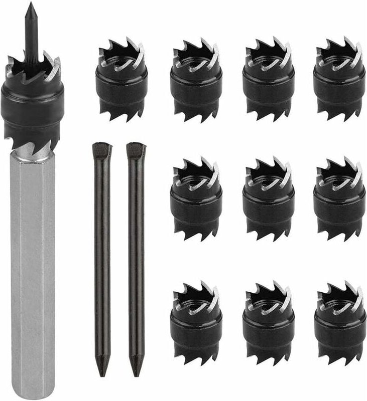 Thumbnail - Gotrays - 13 Stück 3/8 Zoll doppelseitige rotierende Punktschweiß-Entfernungsbits und 2 Stück Metall-Ersatzschneider für...