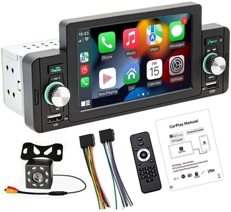 Autoradio-Multimedia-Receiver, 5-Zoll-Touchscreen, Autoradio-Unterstützung, Bluetooth, Freisprecheinrichtung, fm, swc, u...