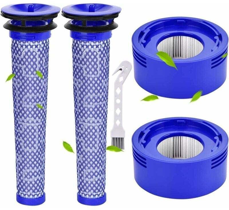Filter für Dyson V7 V8 SV10 SV11 Staubsauger, 2 HEPA-Nachfilter und 2 Vorfilter, ersetzt Teil 965661-01 und 967478-01 - ...