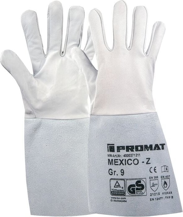Promat - Schweißerhandschuhe Mexico z Größe 11 grau en 388, en 407, en 12477 psa-