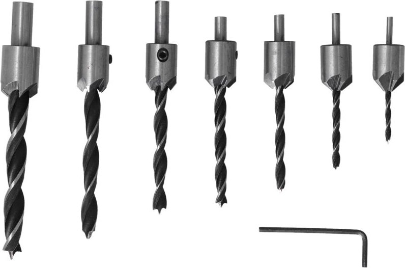 Holz-Senkbohrer-Set, leistungsstarke Dreipunkt-Ersatz-Senkbohrer von 3 bis 10 mm für Handbohrmaschinen