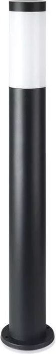 80cm led Garten-Stehleuchte mit E27 Lampenfassung (max. 60W) in schwarzem Edelstahl IP44 - V-tac