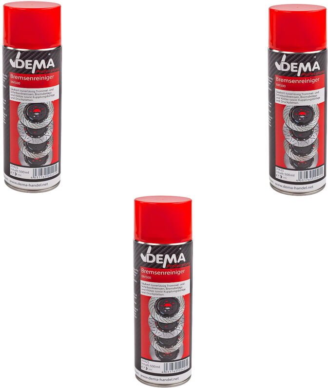 Dema - Bremsenreiniger 500 ml 3-er set Autopflege Teilereiniger
