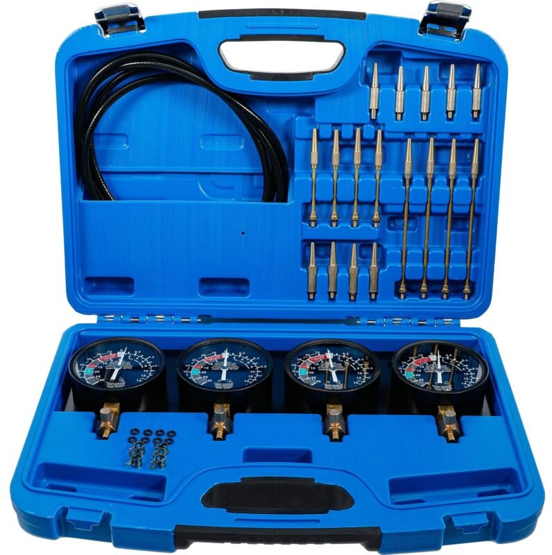 Bgs Technic - Synchron-Vergaser-Testgerät mit 4 Synchronuhren 29-tlg.