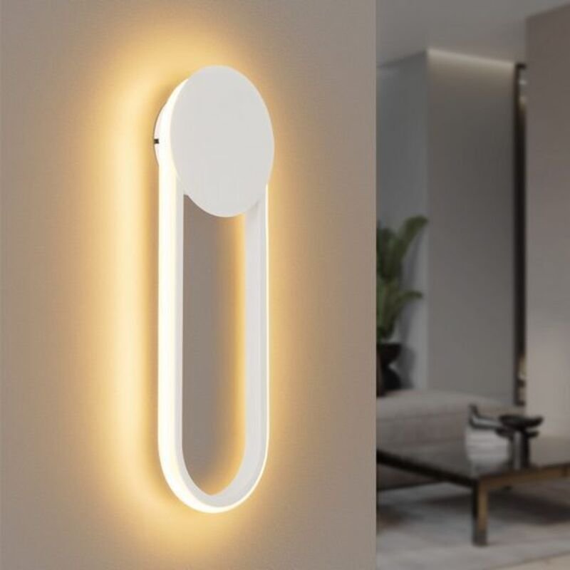 Led Wandleuchte Innen Wandlampe - 12W Treppenhauslampe 41cm Weiß Flurlampe Modern Design 3000K Warmweiß Minimalistische ...