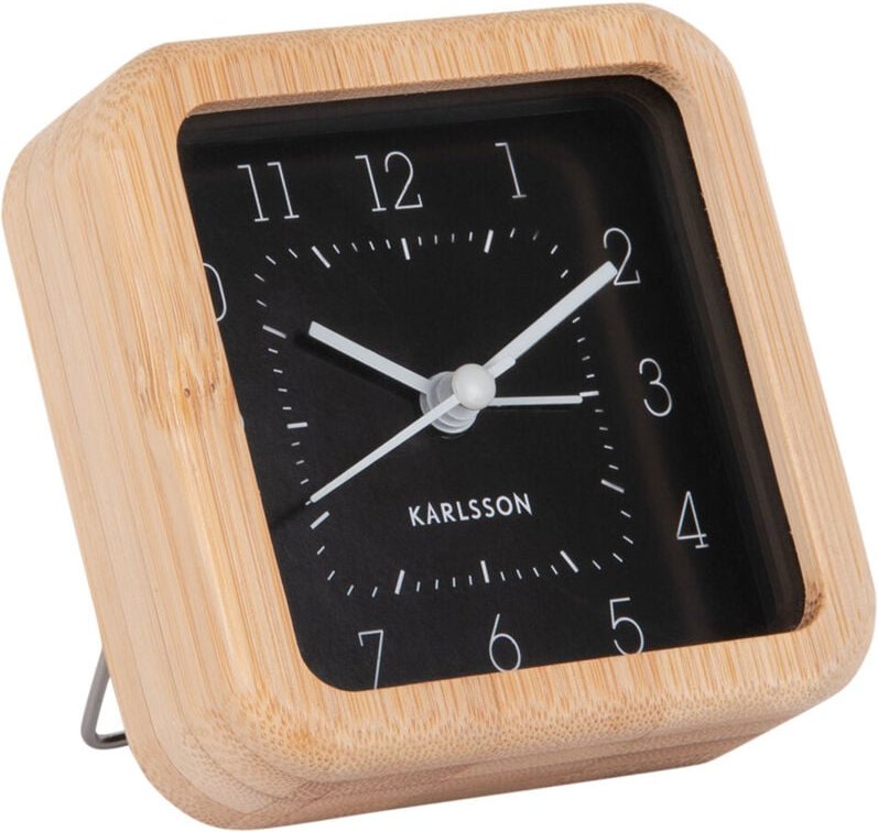 Wecker mit Bambusgehäuse neat, 9 x 9 cm